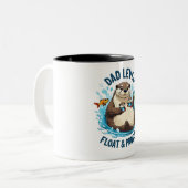 Tasse 2 Couleurs Float & Protect - Otter Papa Drôle (Devant gauche)