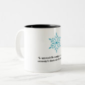 Tasse 2 Couleurs flocon (Devant gauche)