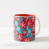 Tasse 2 Couleurs Flocon de neige (Devant droit)