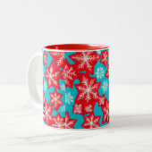 Tasse 2 Couleurs Flocon de neige (Devant gauche)
