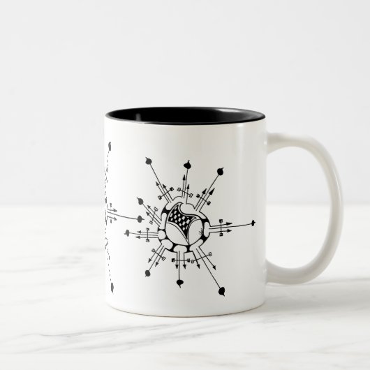 Tasse 2 Couleurs Flocon de neige (Droit)