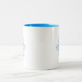 Tasse 2 Couleurs Flocon de neige bleu (Centre)