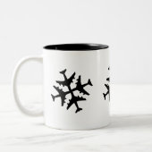 Tasse 2 Couleurs Flocon de neige d'avion (Gauche)