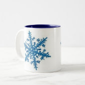 Tasse 2 Couleurs Flocons de neige ! (Devant gauche)