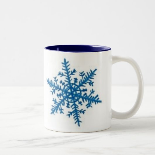 Tasse 2 Couleurs Flocons de neige ! (Droit)