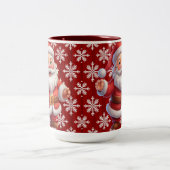 Tasse 2 Couleurs Flocons de neige du Père Noël  (Centre)