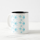Tasse 2 Couleurs Flocons de Noël (Devant gauche)