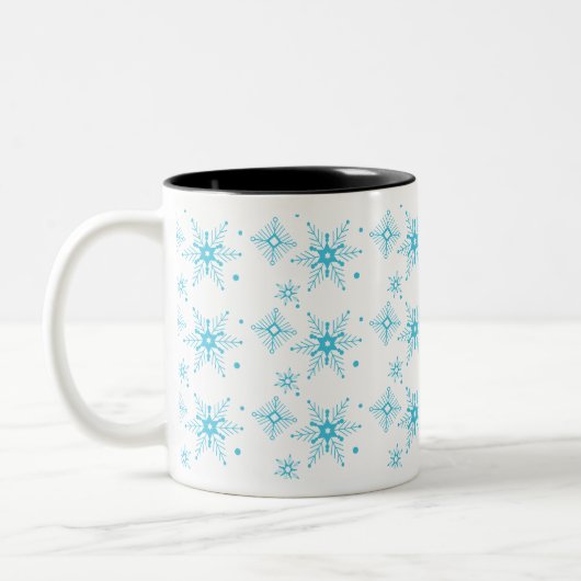 Tasse 2 Couleurs Flocons de Noël (Gauche)