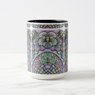 Tasse 2 Couleurs Floral abstrait pansement motif en mosaïque