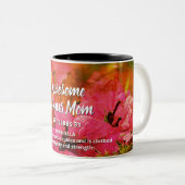Tasse 2 Couleurs Floral AWESOME BONUS MAMAN Proverbs 31 (Devant droit)