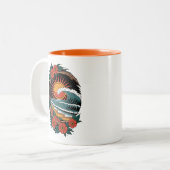 Tasse 2 Couleurs Floral Beach Lover Sunset Vacances Cadeau Rétro (Devant gauche)