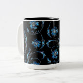 Tasse 2 Couleurs Floral bleu Shimmer 2 (Devant gauche)