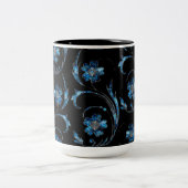Tasse 2 Couleurs Floral bleu Shimmer 2 (Centre)