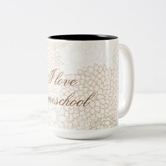 Tasse 2 Couleurs Floral Deux tons (Devant droit)