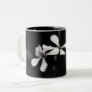 Tasse 2 Couleurs floral noir et blanc minimal