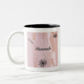 Tasse 2 Couleurs Floral or Rose moderne (Gauche)