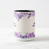 Tasse 2 Couleurs Floral pourpre (Centre)