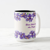 Tasse 2 Couleurs Floral pourpre planté (Devant droit)