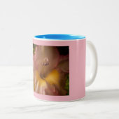 Tasse 2 Couleurs Floral rose pourpre (Devant droit)