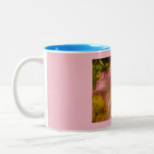 Tasse 2 Couleurs Floral rose pourpre (Gauche)