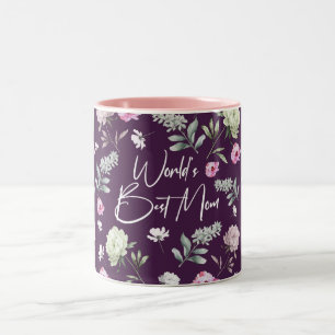 Tasse 2 Couleurs Floral World's Best Mom