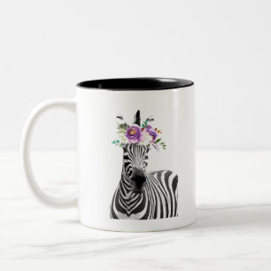 Tasse 2 Couleurs Floral Zebra