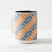 Tasse 2 Couleurs Florales Abstraites modernes (Devant gauche)
