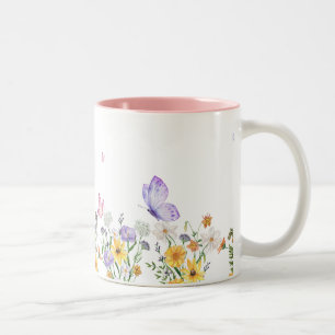 Tasse 2 Couleurs Flore minimaliste moderne blanche