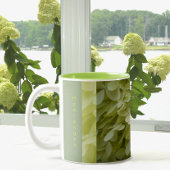 Tasse 2 Couleurs Flores d'Hydrangée Verte Celadon