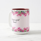 Tasse 2 Couleurs Flores roses (Devant gauche)