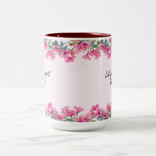 Tasse 2 Couleurs Flores roses (Centre)