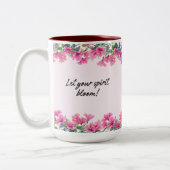 Tasse 2 Couleurs Flores roses (Gauche)