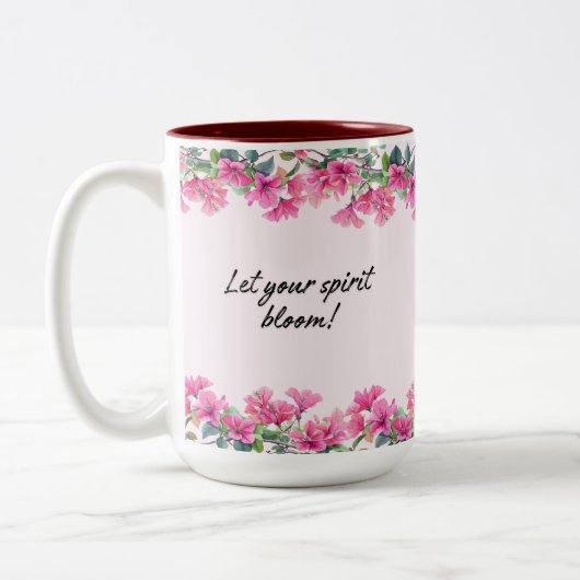 Tasse 2 Couleurs Flores roses (Gauche)