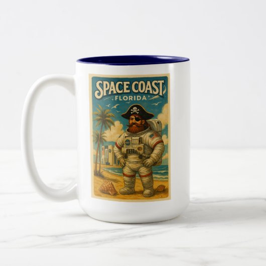 Tasse 2 Couleurs "Floride astro-pirate" (Gauche)