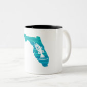Tasse 2 Couleurs Floride Wave Fishing (Devant droit)