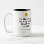 Tasse 2 Couleurs Flossing brighter smile (Gauche)