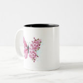 Tasse 2 Couleurs Flower Butterfly (Devant gauche)