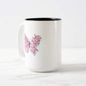 Tasse 2 Couleurs Flower Butterfly (Devant gauche)