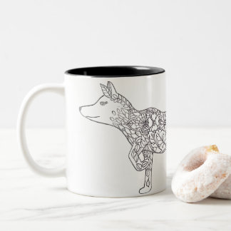Tasse 2 Couleurs Flower Fox