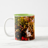 Tasse 2 Couleurs Flower Garden Bird House Art Personnalisé (Gauche)