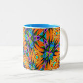 Tasse 2 Couleurs Flower orange (Devant droit)