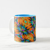 Tasse 2 Couleurs Flower orange (Devant gauche)