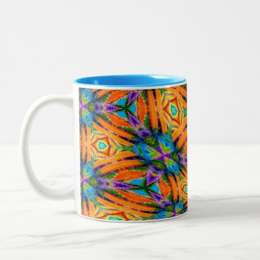 Tasse 2 Couleurs Flower orange (Gauche)