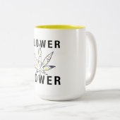 Tasse 2 Couleurs Flower power (Devant droit)