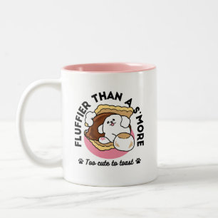 Tasse 2 Couleurs Fluffier Tha’more - Chien mignon et Pun de dessert