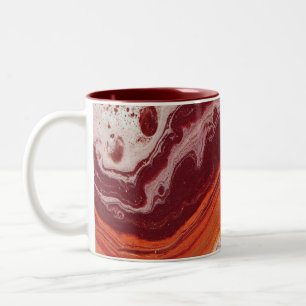 Tasse 2 Couleurs fluide orange et burgundi