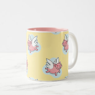 Tasse 2 Couleurs Flying Pigs for Chinese New year birthday 2TM