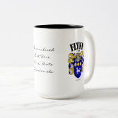 Tasse 2 Couleurs Flynn Family Crest, Traduction & Signification (Devant droit)