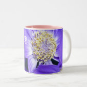 Tasse 2 Couleurs Foi Espoir Amour Monogramme Nom Vigne Fleurs Viole (Devant droit)
