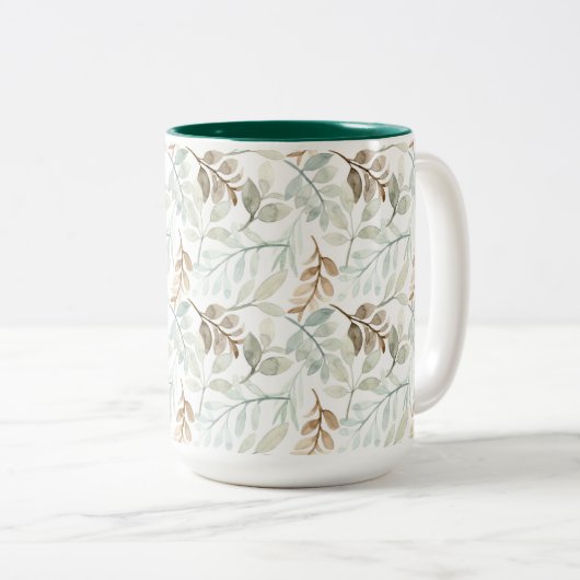 Tasse 2 Couleurs Foliage tropical (Devant droit)